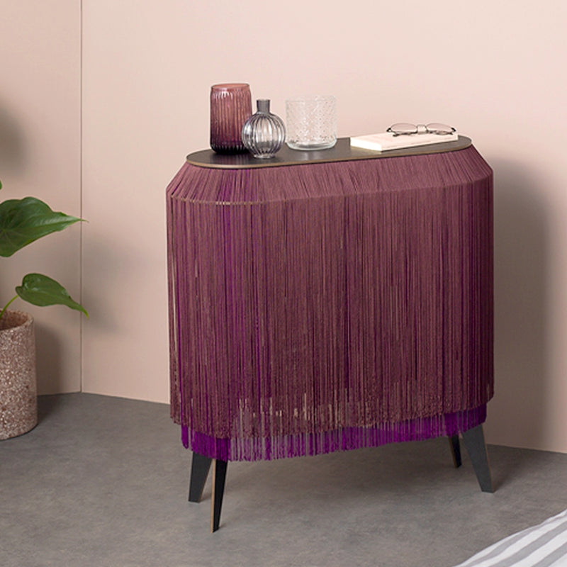 Bordeaux Fringe Side Table / Nighstand