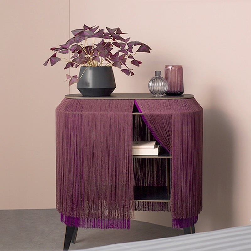 Bordeaux Fringe Side Table / Nighstand