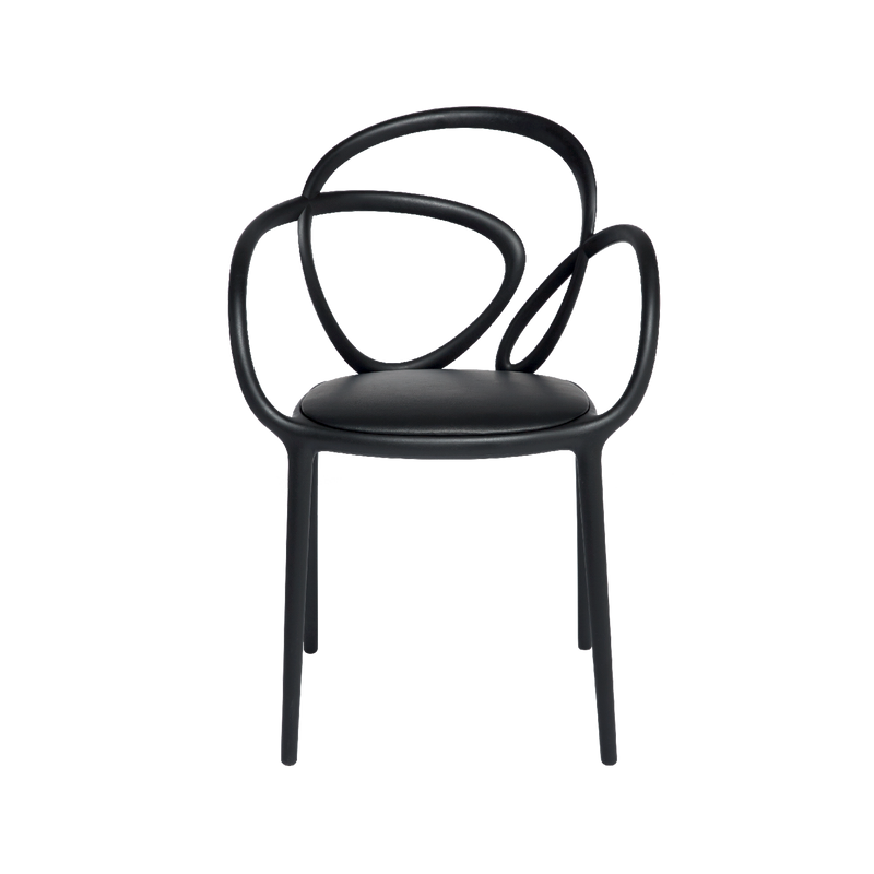 Black Loop Padded Armchair