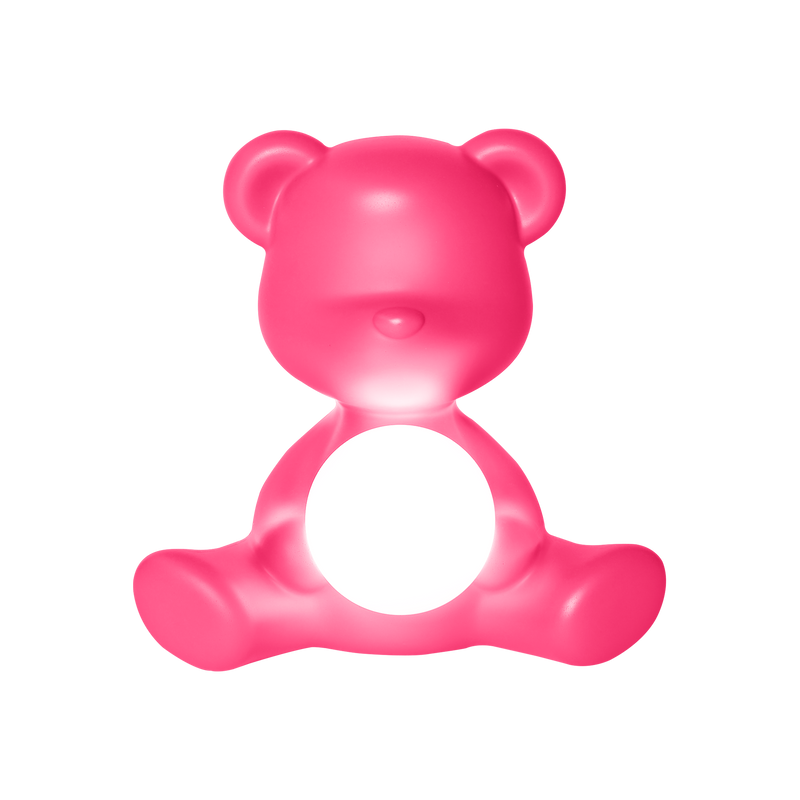 Fuchsia Teddy Bear Lamp LED Rechargeable