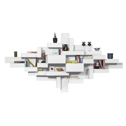 White Primitive Bookshelf