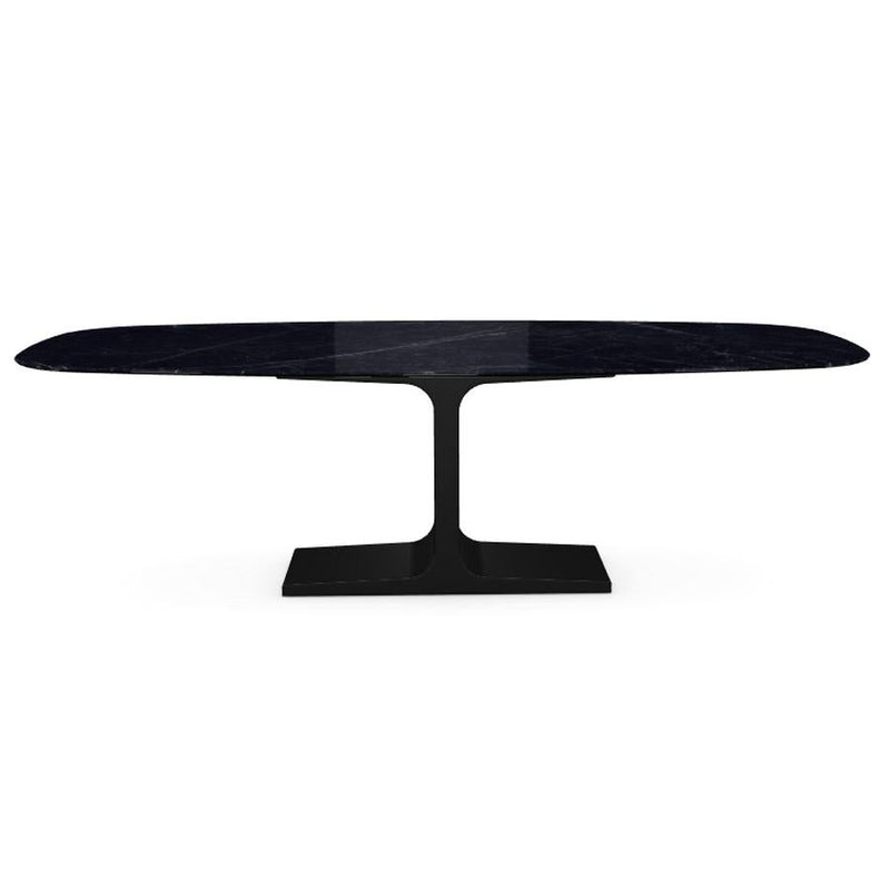 Century, Dining Table Marquina Ceramic Top on Metal Base