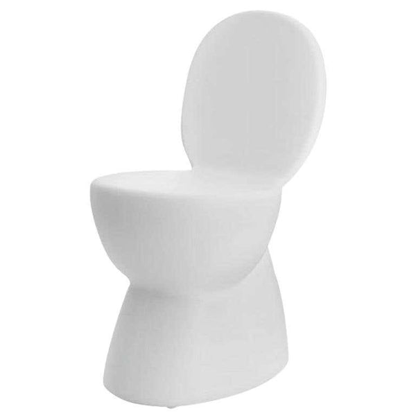 White Outdoor Toilet Seat Stool