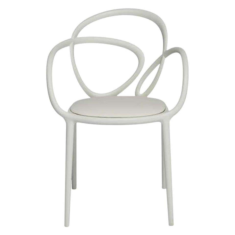 White Loop Padded Armchair