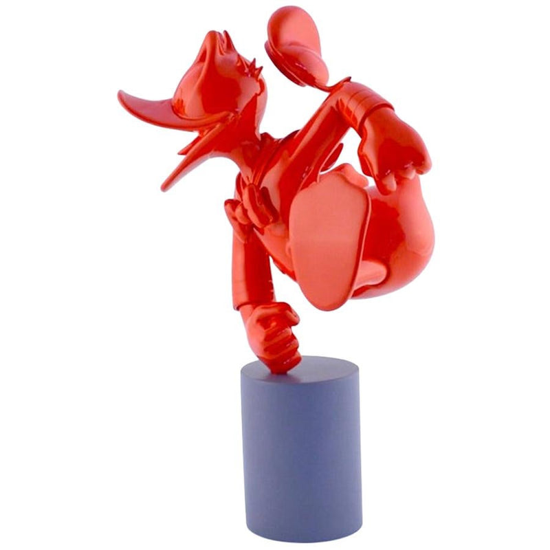 Donald Duck Monochrome Red Pop Sculpture Figurine