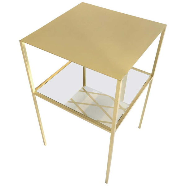 Tabu Square Gold and Brass Coffee Table