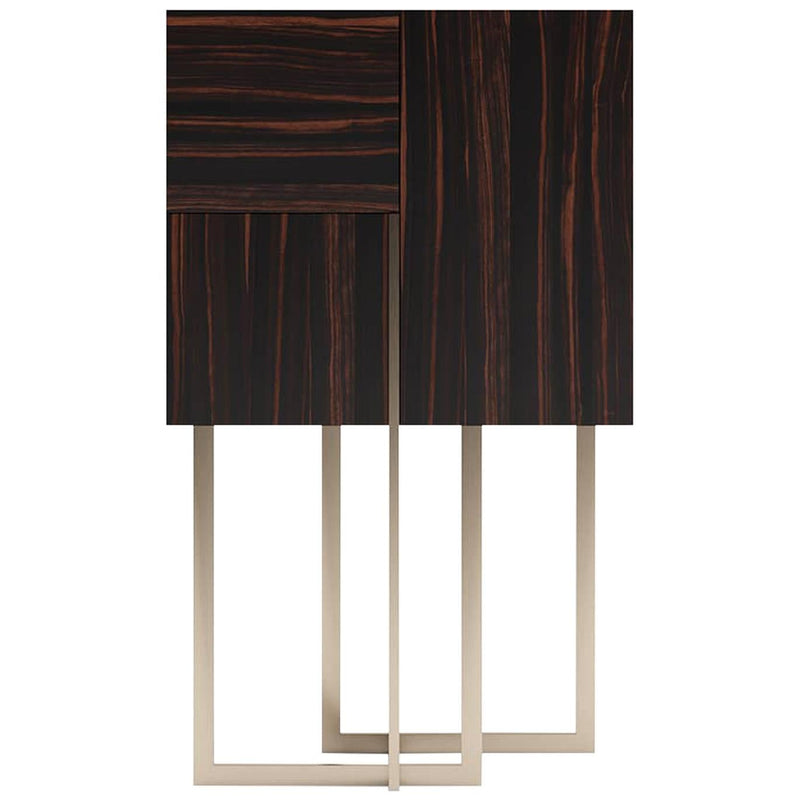 Deco, Makassar Ebony & Gold Veneer Bar/Cabinet