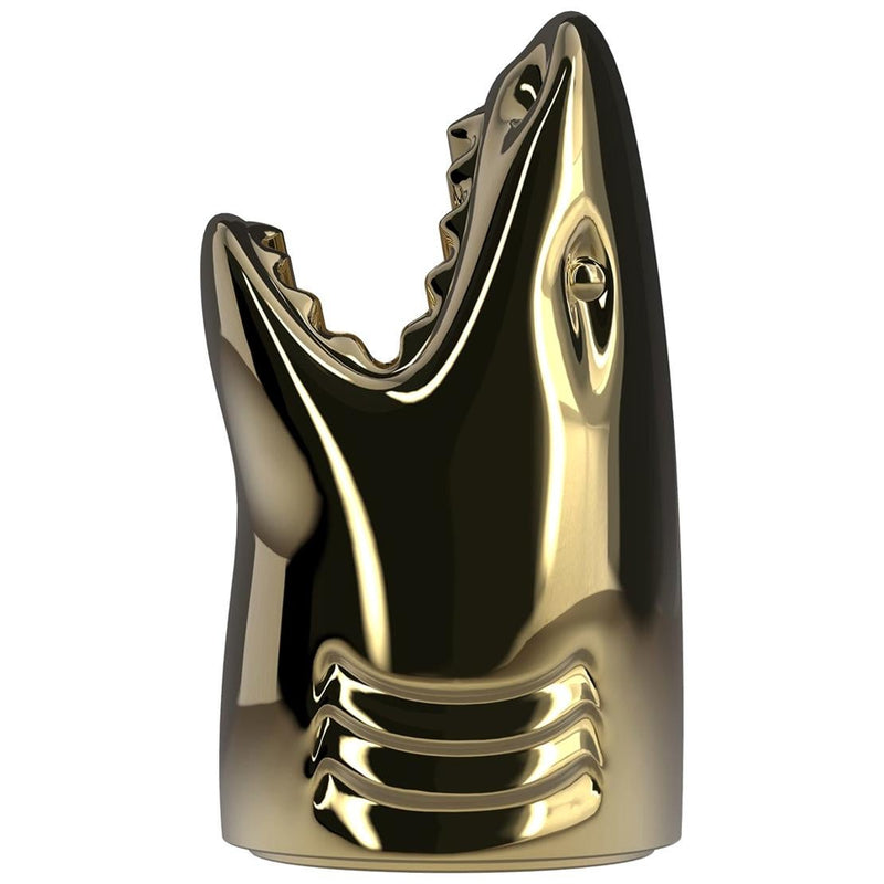 Killer Metallic Gold Shark Umbrella Stand