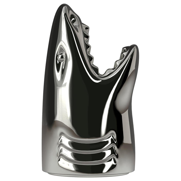 Killer Metallic Silver Shark Umbrella Stand