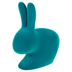 Turquoise Velvet Rabbit Chair