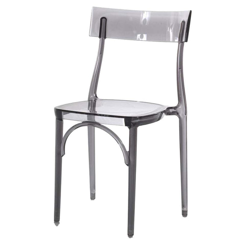 Milani, Transparent Grey Polycarbonate Dining Chair