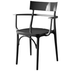 Milani, Glossy Black Polycarbonate Armchair