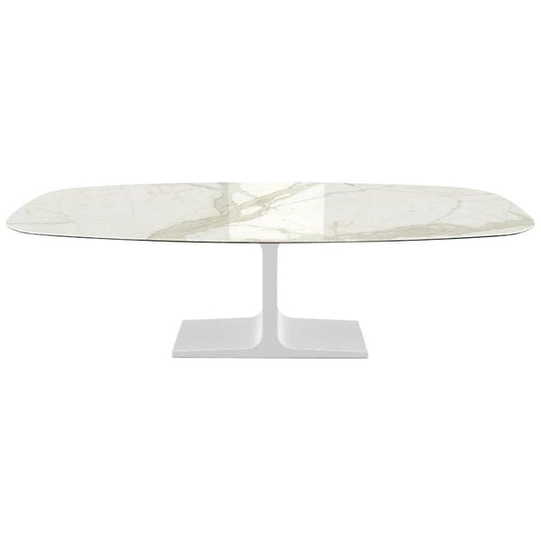 Century, Dining Table Calacatta Ceramic Top on Metal Base