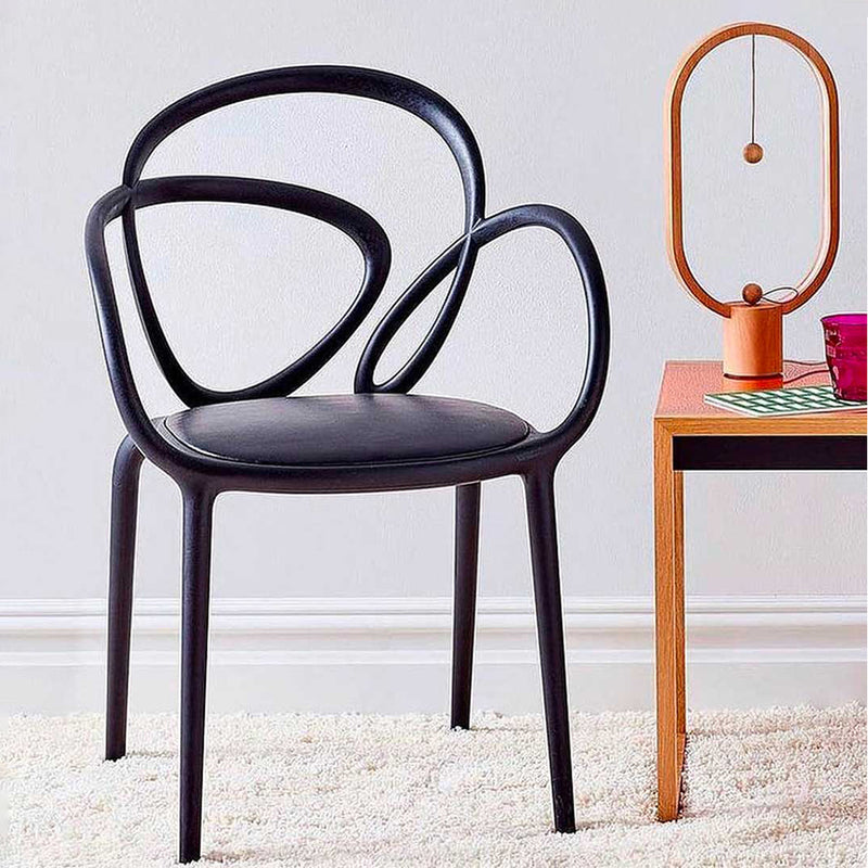 Black Loop Padded Armchair