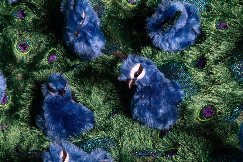 Peacock, Fluffy Lounge Swivel Chair