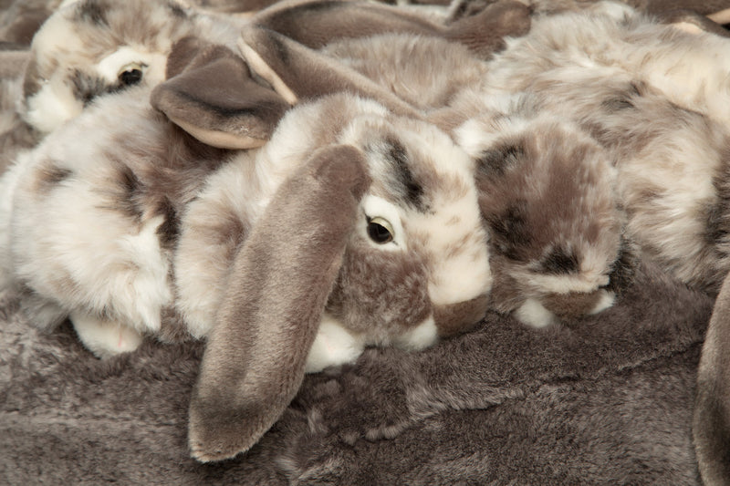 Rex Rabbit Fluffy Ball Mini Pouf