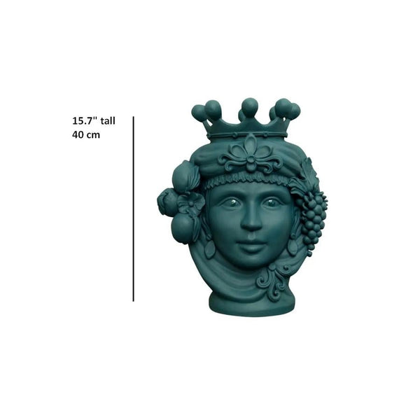 Matte Green Sicilian Terracotta Vase