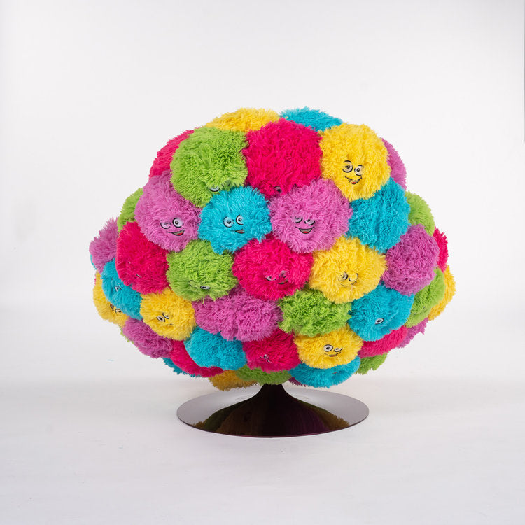 Candy Multi-Color Lounge and Fluffy Swivel Chair