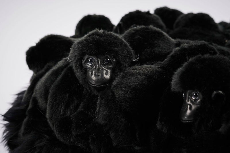 Black Gorilla Pouf Trompette