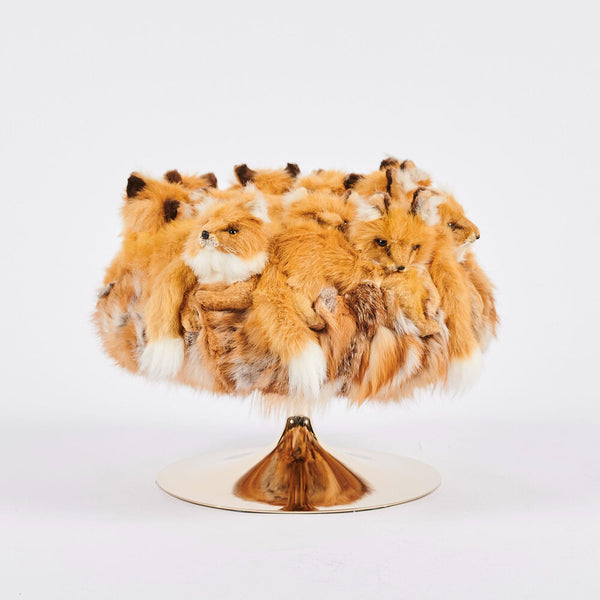 Golden Fox Pouf Trompette