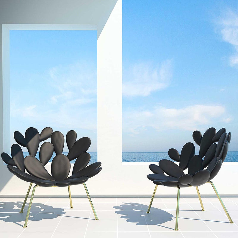 Black & Brass Outdoor Cactus Chair