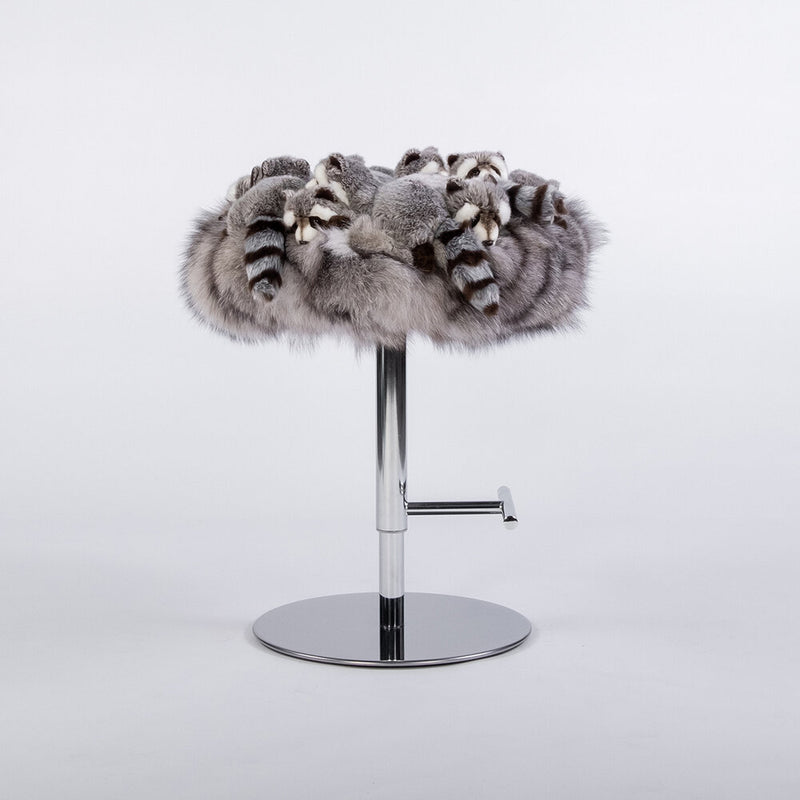 Fluffy Raccoon Bar Stool