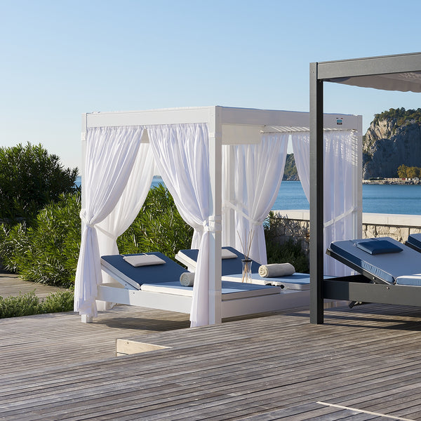 White Outdoor Cabana Daybed