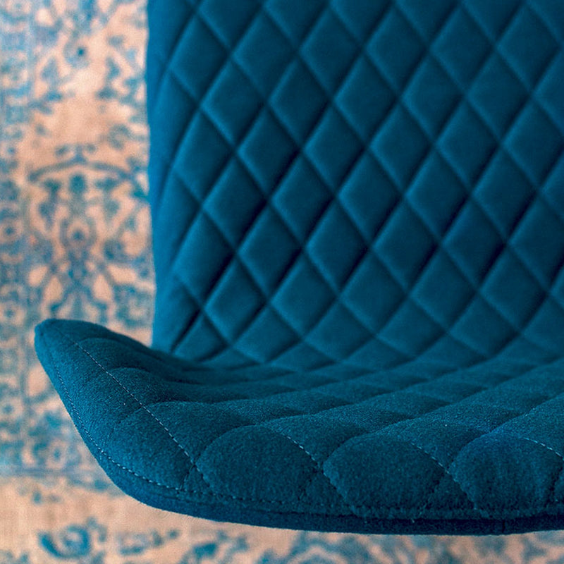 Blue Quilted Ava Chair