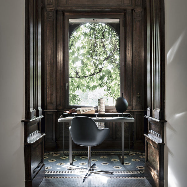 Twain Blue Leather Desk