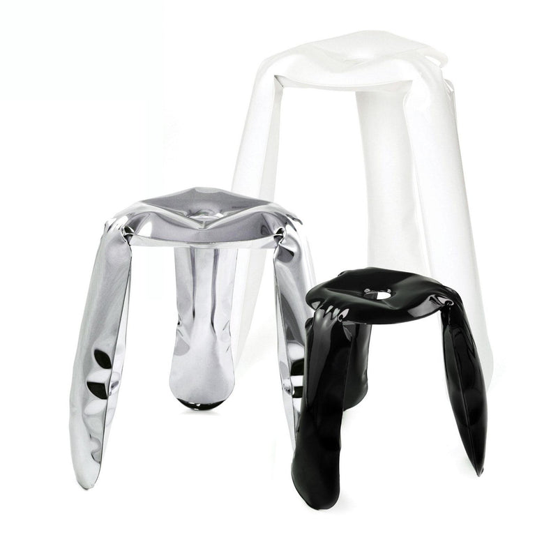 Limited Edition Stool in Polished Stainless Steel