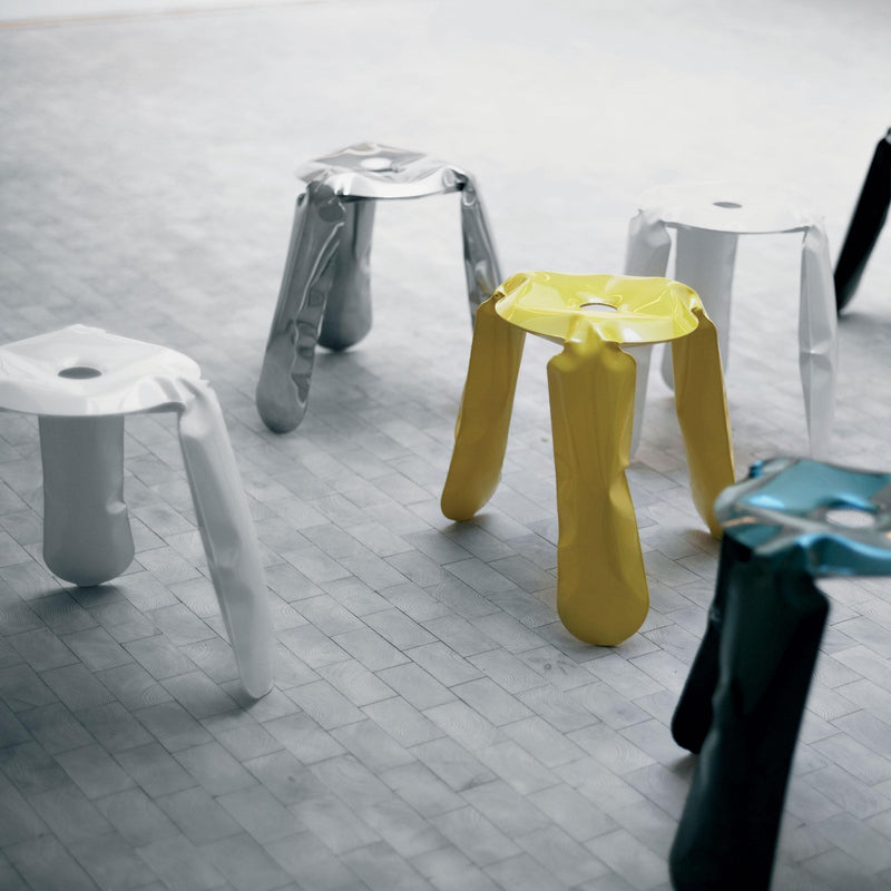 Limited Edition Stool in Glossy Yellow Finish