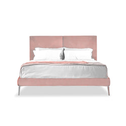 Pink Velvet Charlotte Bed King Size