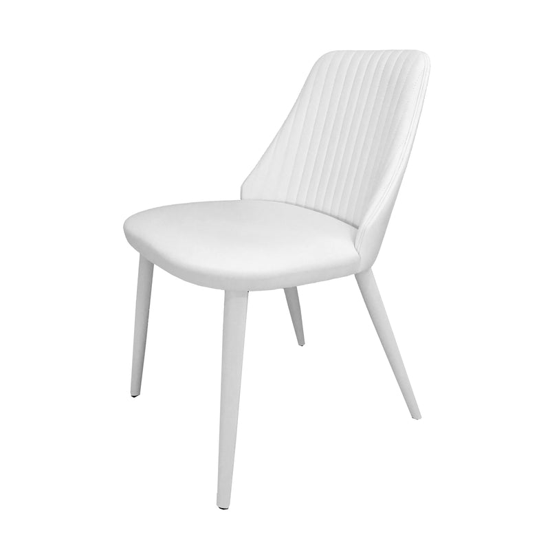 White Leather Dining Chair