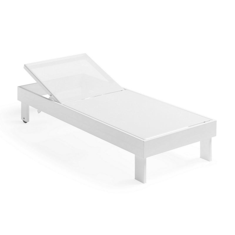 White Aluminum Outdoor Sunbed