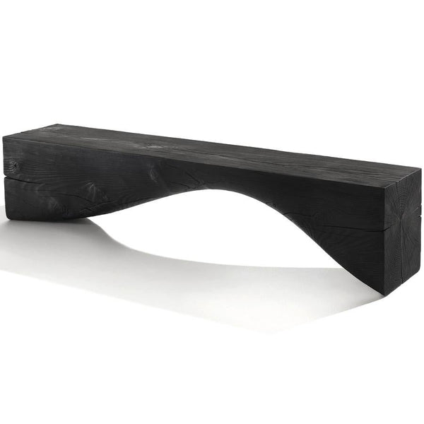 Curve 94" Black Cedar Vulcano Bench