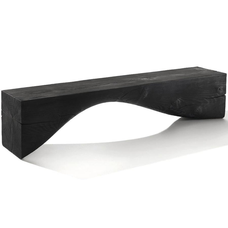 Curve 94" Black Cedar Vulcano Bench