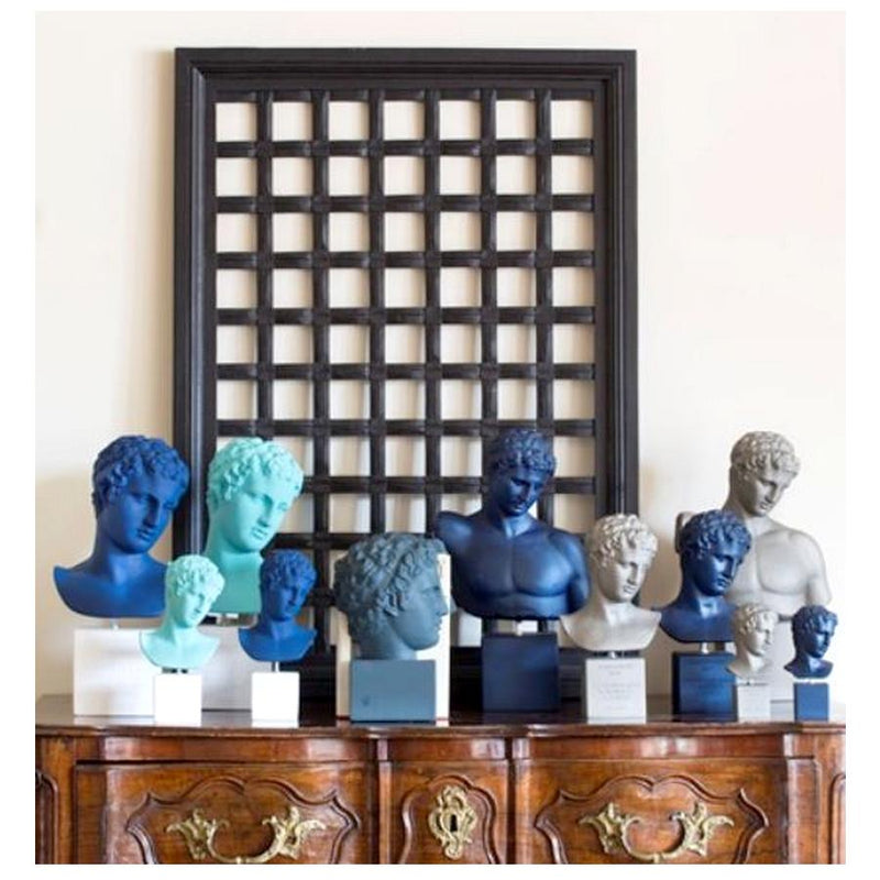 Apollo Head Statue in Blue XL