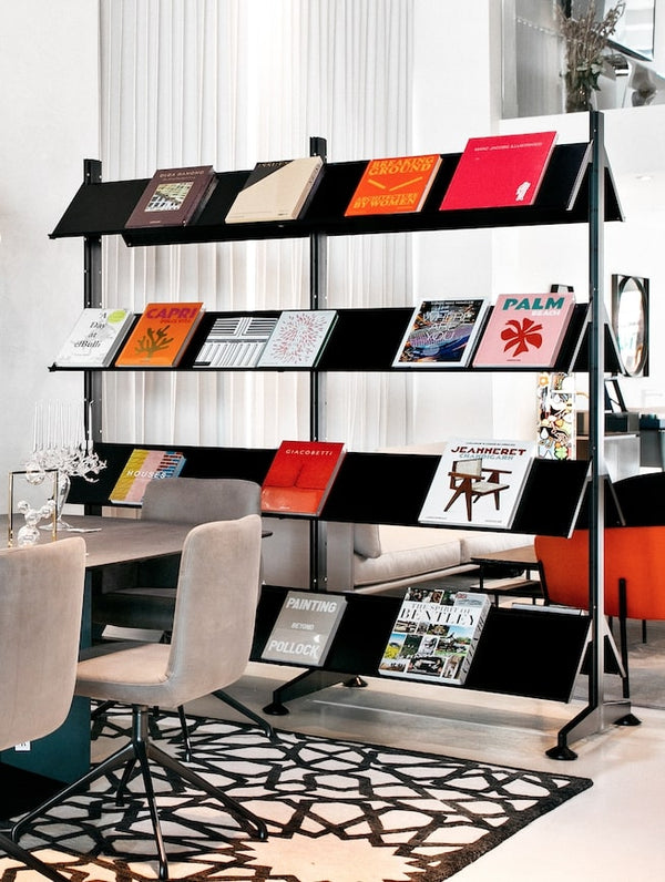 Elle System A in Black Metal Magazine/Book Shelf