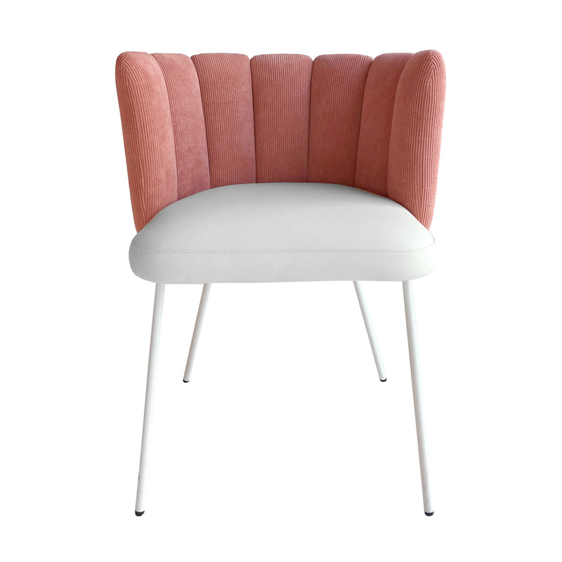 Pink Gaia Velvet Dining Armchair