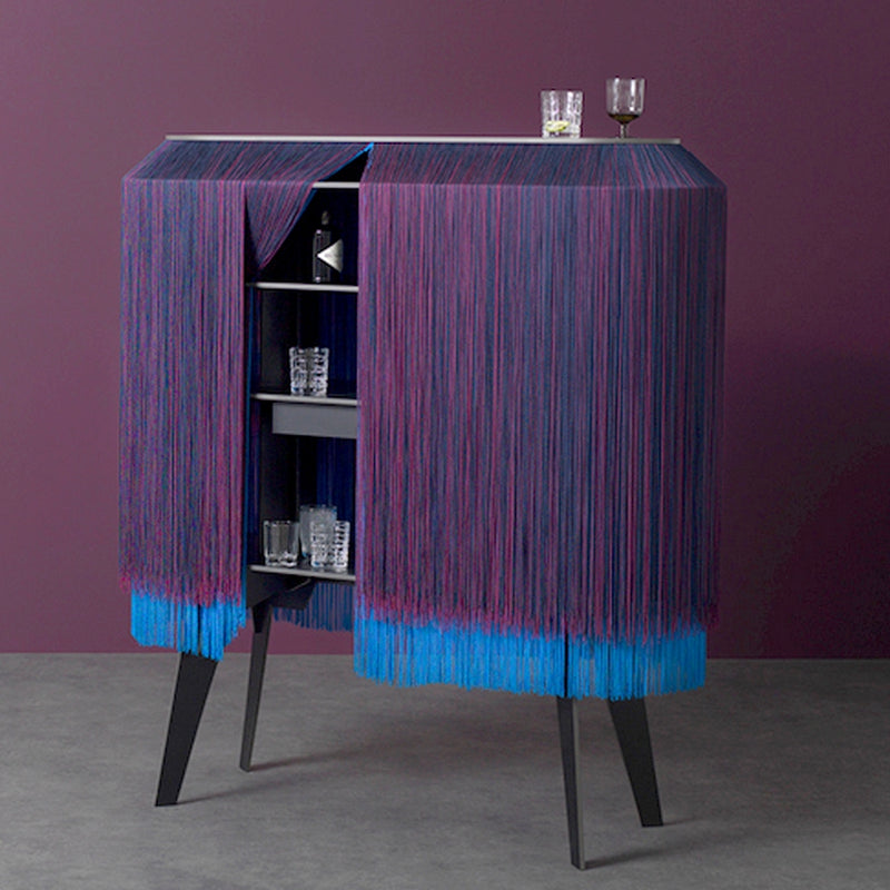 Blue Fringe Bar / Cabinet Large