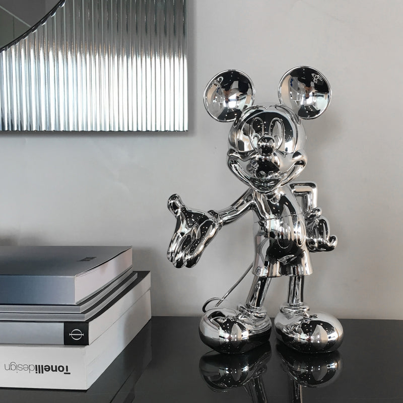 Mickey, Metallic Figurine Silver