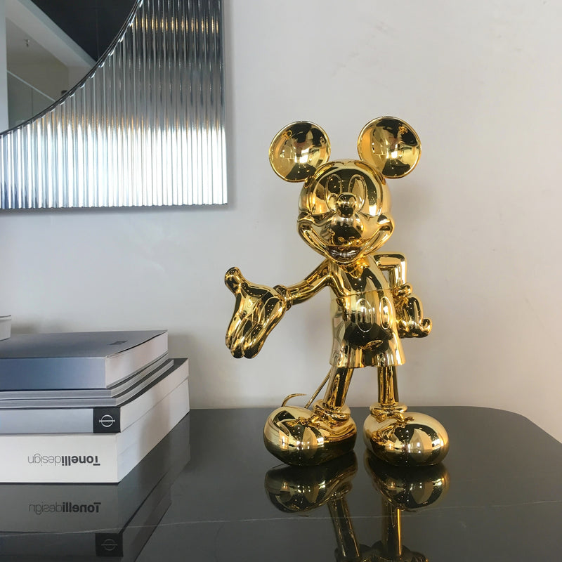 Mickey, Metallic Figurine Gold