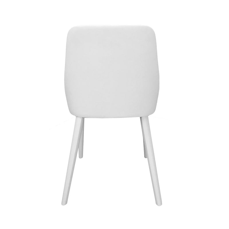 White Leather Dining Chair