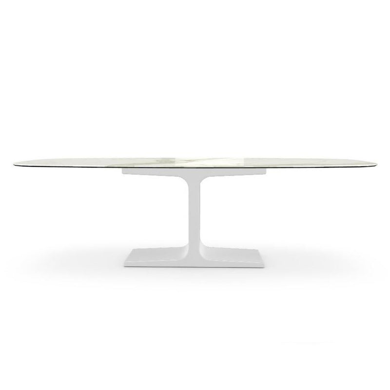 Century, Dining Table Calacatta Ceramic Top on Metal Base