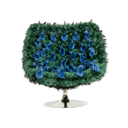 Peacock, Fluffy Lounge Swivel Chair