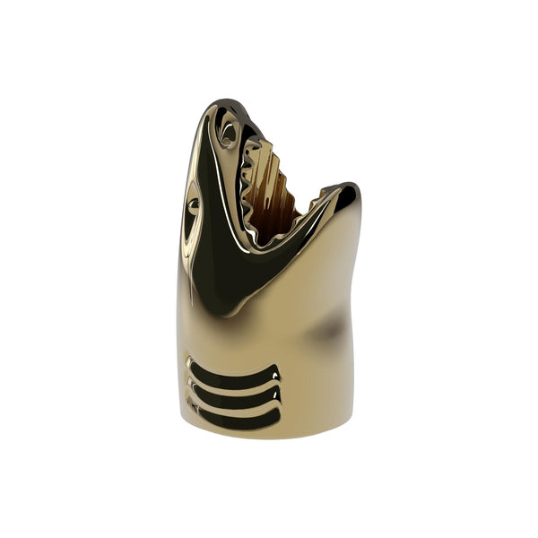 Killer Metallic Gold Shark Umbrella Stand