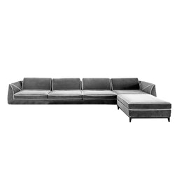 Manzoni Grey Velvet Sofa