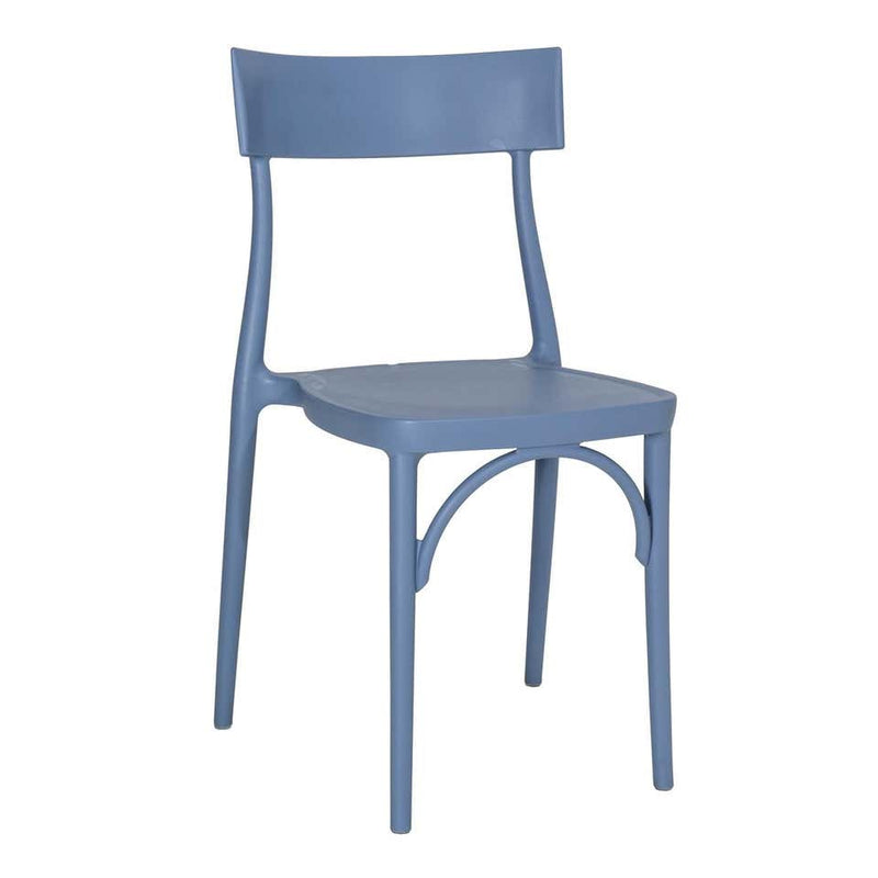 Milani, Steel Blue Polypropylene Dining Chair