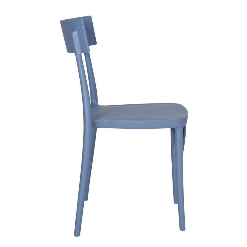 Milani, Steel Blue Polypropylene Dining Chair