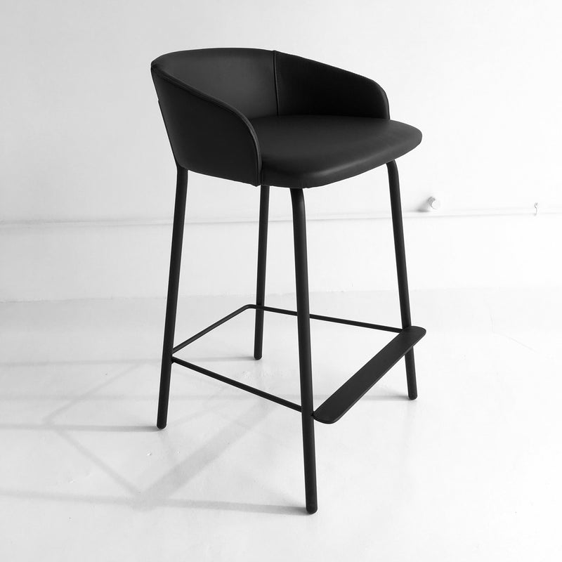 Black Leather Bar Stool